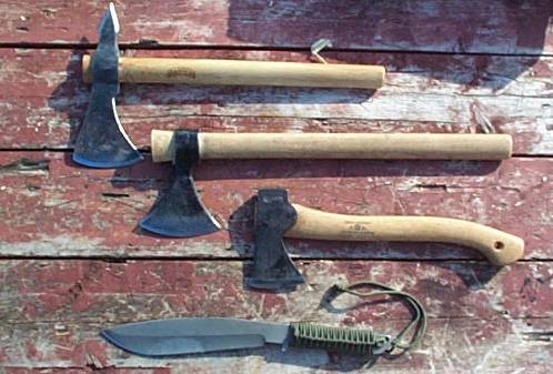 tomahawks and knives
