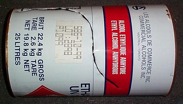 Cutting up a 25L can