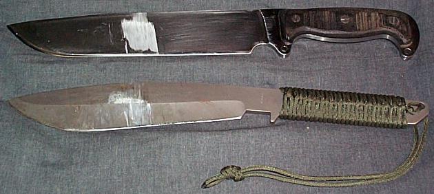 PAB from Strider Knives and stright
	handled Battle Mistress